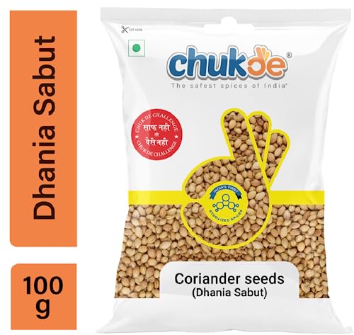Image of Chukde Dhania Sabut - 600 Gram (100 Gm x 6) |Whole Coriander Seeds for Cooking, also known as Dhania, Malli, Dhaniyalu, Kottambari Beeja