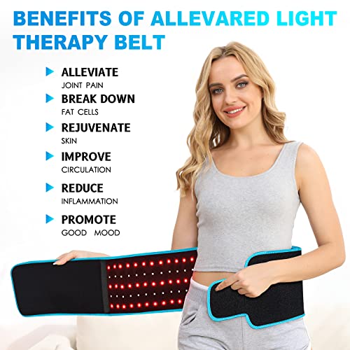 Red Light Therapy Device - Infrared Light Therapy Device, Red Light Therapy Belt, Home Red Light Therapy Product With Timer, Pain Relief For Back Waist Muscle Shoulder, Gift For Friends (Blue) #TOP3