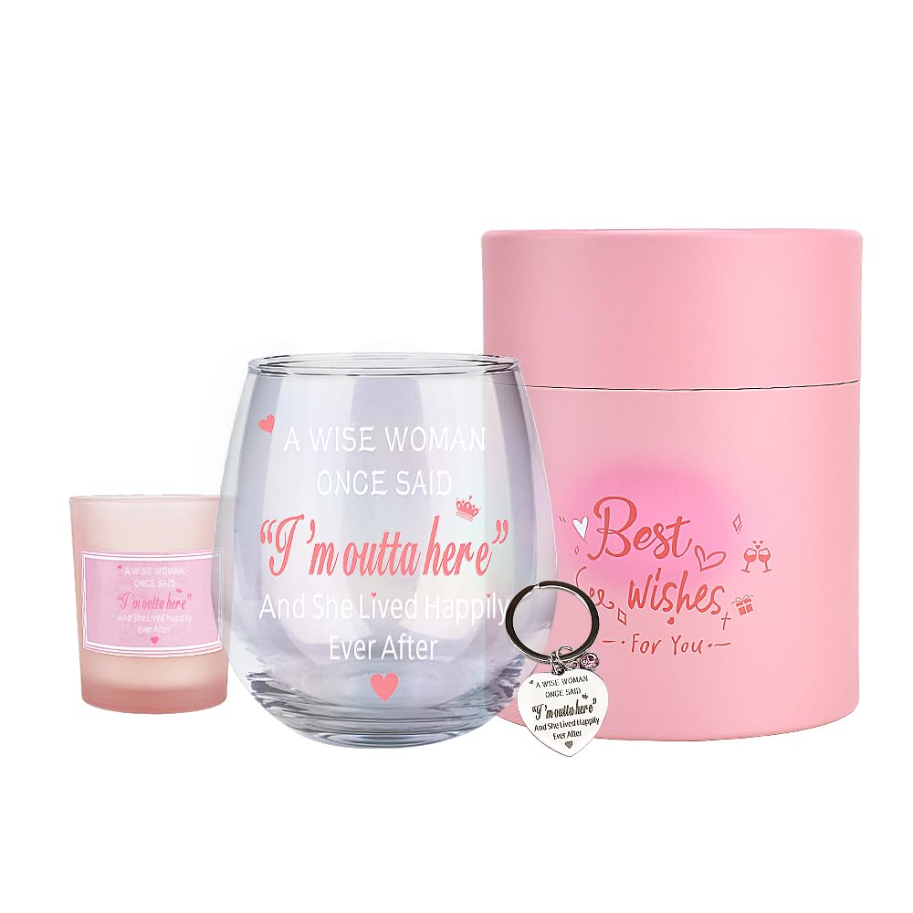 XinHuiGY Thank You Gifts for Women, Stemless Wine Glasses, Drinking Birthday Gift for Women, Men, Personalised Friend Gift, Moving Away Presents for Her, Leaving Gifts Bestie Sister Colleague