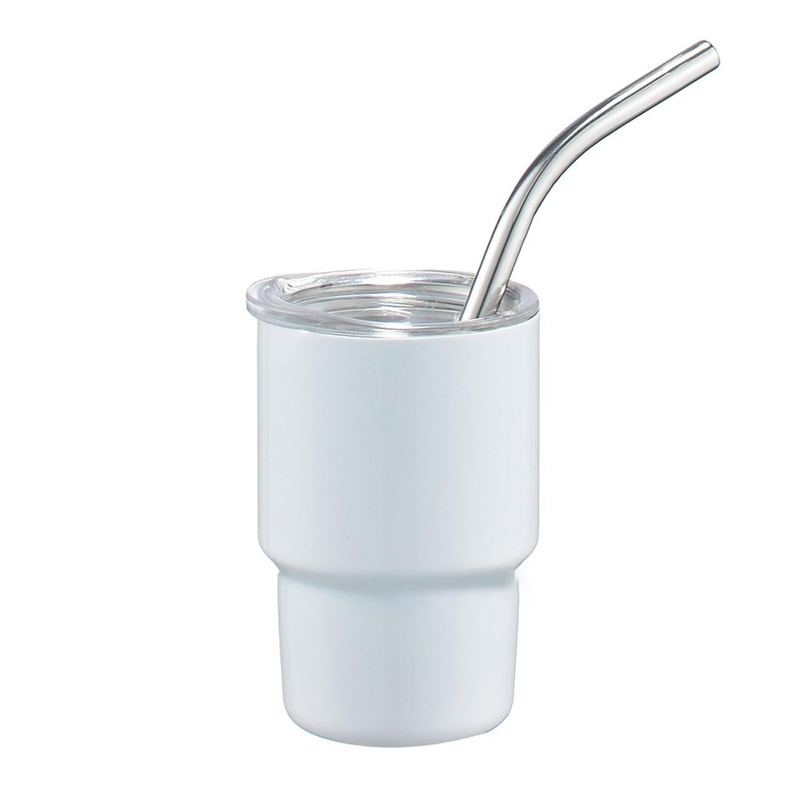Xjdzineq 2oz Small Tumblers Stainless Steel Travel Mug Portable Car Cup with Lid and Straw Water Bottle Coffee Drinkware Tumblers with Lid