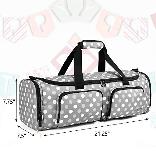 LUXJA Bag Compatible with Cricut Explore Air (Air2) and Maker, Carrying Case Compatible with Cricut Die-Cut Machine and Accessories (Bag Only), Gray Dots - Image 7