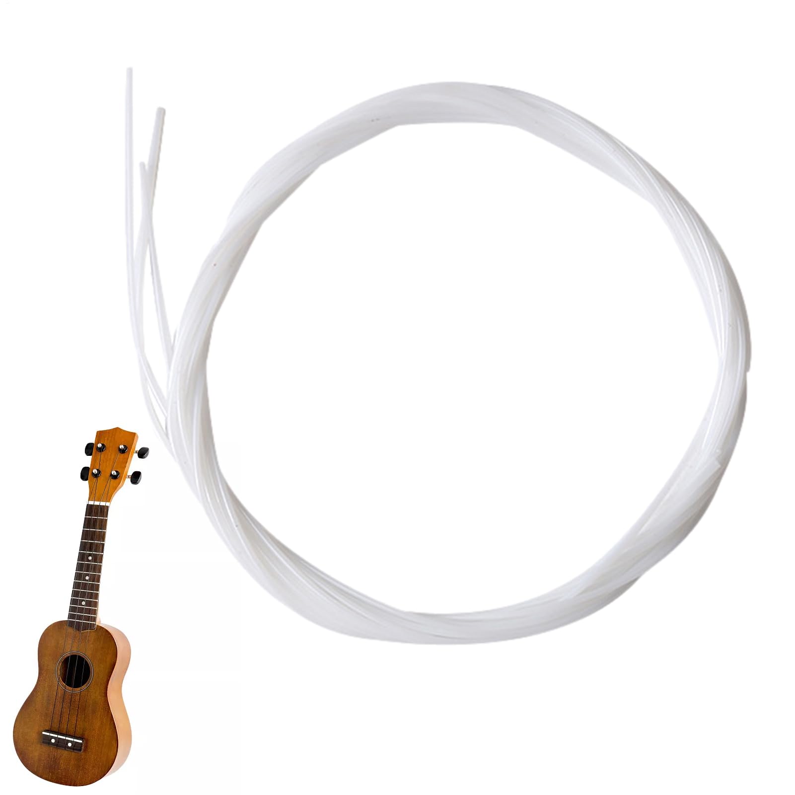 Corde per ukulele,Tuning sostituzione 4 /set - Parte di ricambio per corde | in nylon bianco per accessorio strumento ukulele