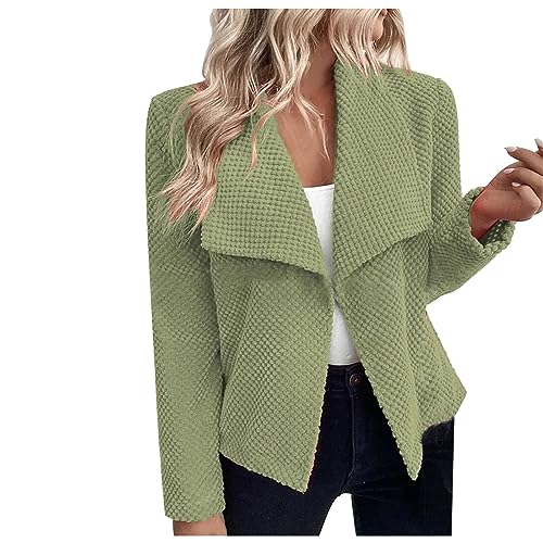 Blazer Jackets for Women Trendy Lapel Coat Womens Casual Blazers 3/4 Sleeve Lightweight Office Work Suit Jacket