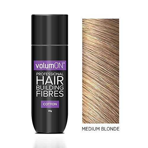 VolumON Cotton Hair Building Fibers Hair Loss Concealer for Medium Blonde Hair