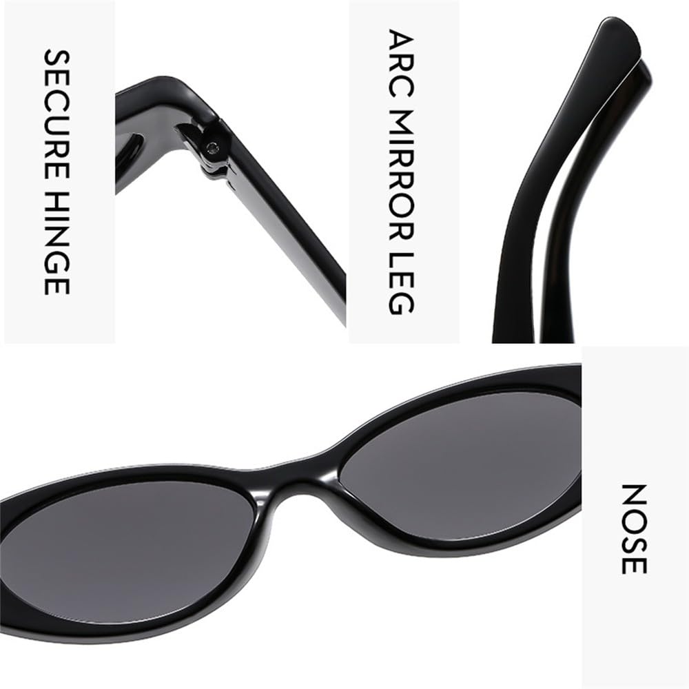 Okulary przeciwsłoneczne Retro Small Cat Eye, damskie, pomarańczowe, UV400, modne, damskie, męskie, czarne, czarne