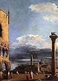 Oil Painting on Canvas - 18 Famous Wall Art - the piazzetta towards san giorgio maggiore Canaletto Venice scenery -05, $50-$2000 Hand Painted by Art Academies' Teachers