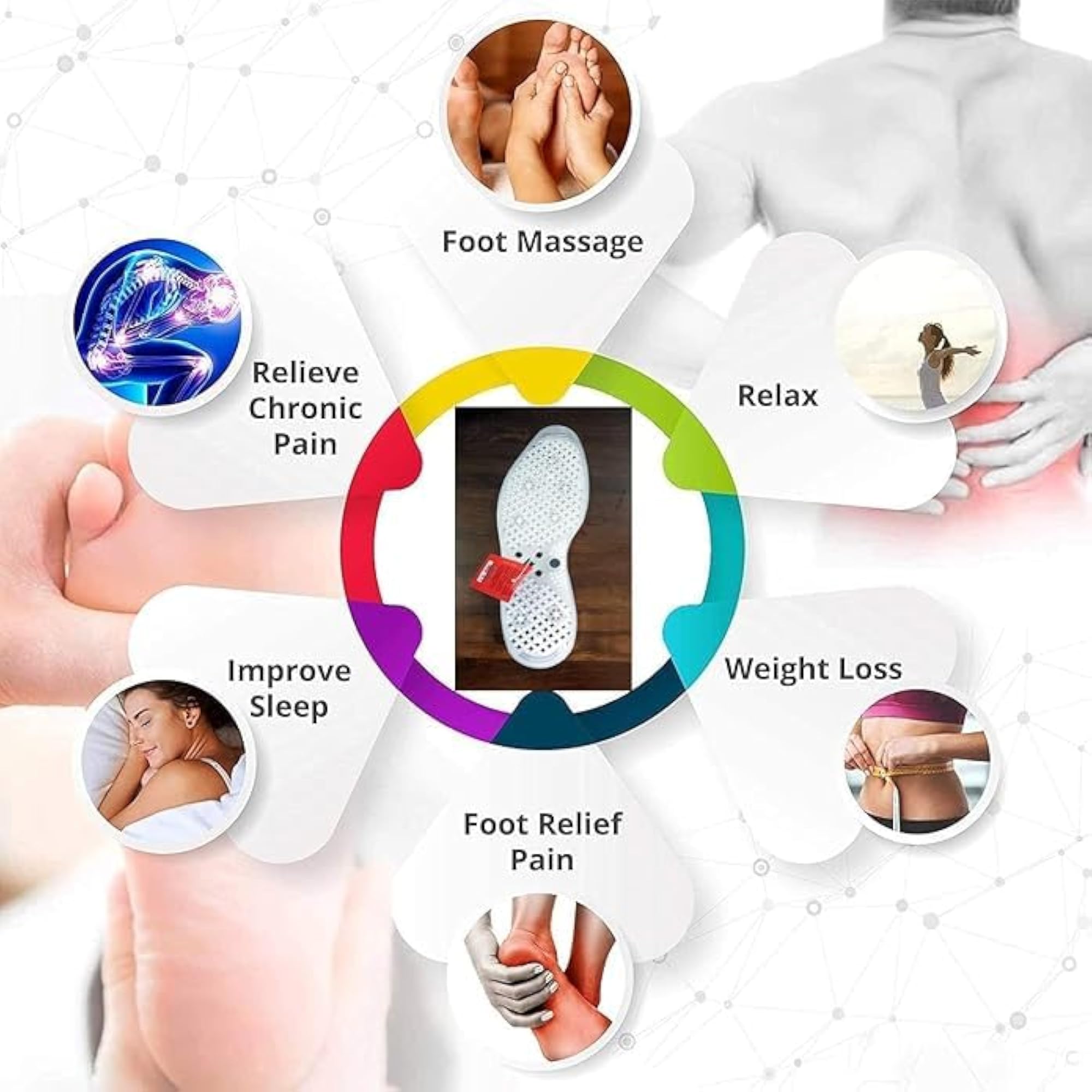 Plastic Acupressure Shoe Sole-Magnet