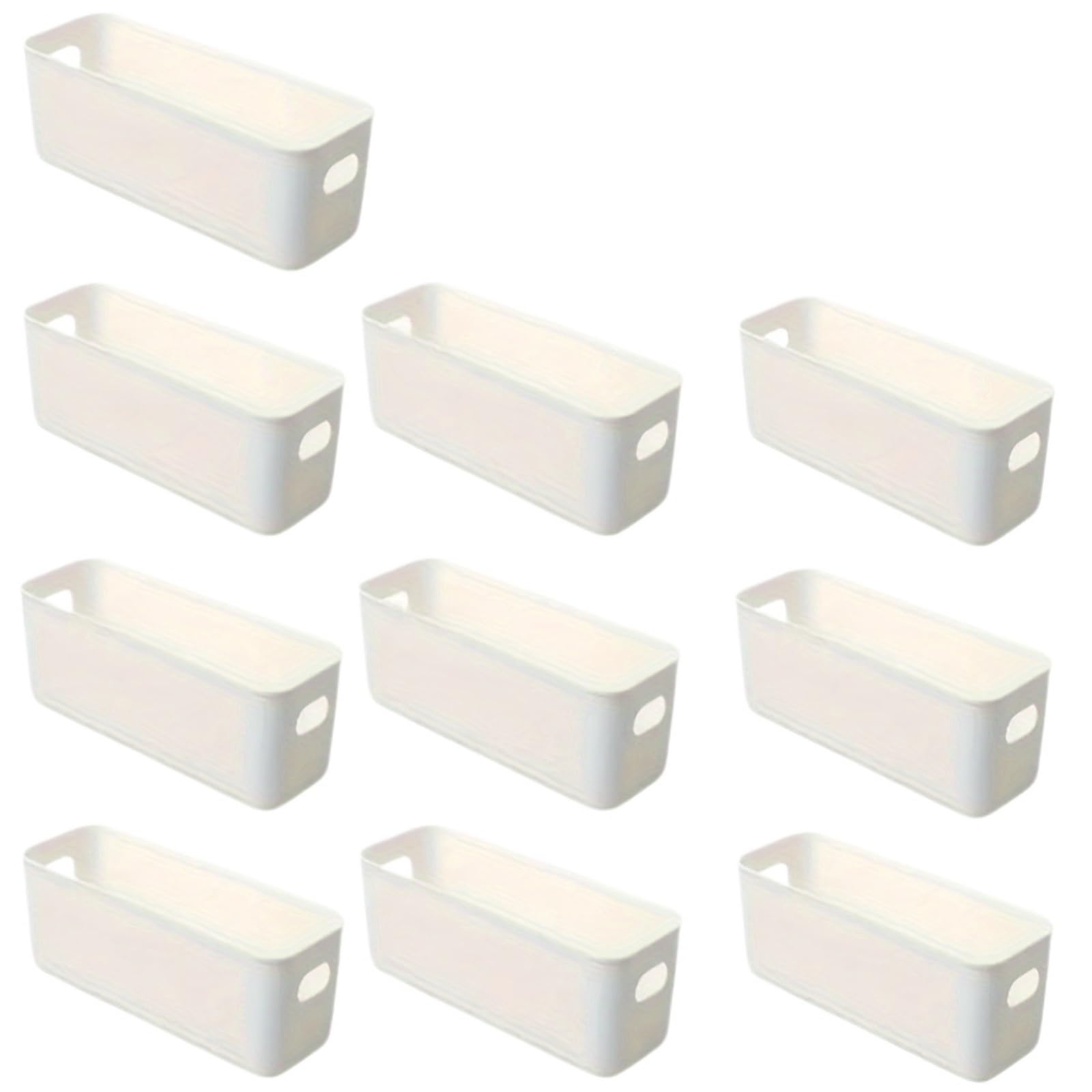 ZHSOAO 5 Pcs Multifunctional Storage Box Large-Capacity Desktop Underwear Suitable For Sundries for Bras, Socks, Underwear(White)
