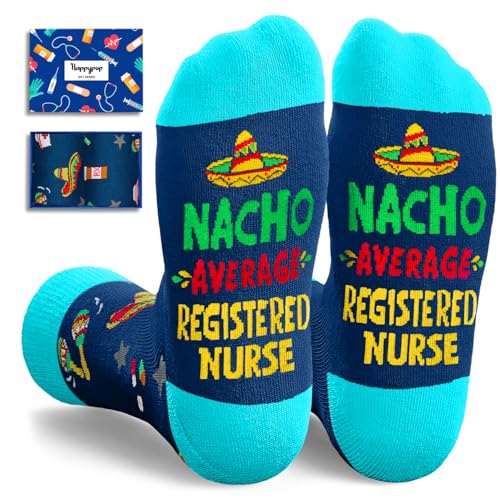 HAPPYPOP RN Gifts for Nurses - Registered Nurse Gifts for Women Men, Nurses Week Gift, Appreciation, Graduation Gift, Nurse Socks