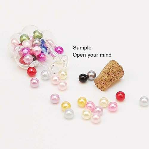 Miniatura 3 de Chenkou Craft 4500 cuentas redondas de 0.15 pulgadas (0.157 in) surtidas, sin agujero, para álbumes de recortes, manualidades, decoración de cuentas