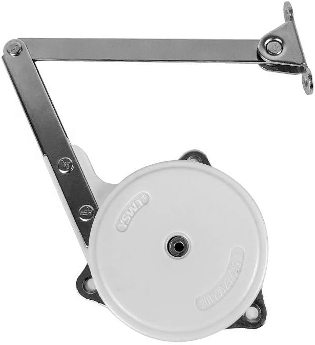 QWORK Lid Support Hinge, Soft Close Automatic Slow Lowering Lid Hinge, Safety Hydraulic Lid Stay, Toy Box Damper Buffer, 100N(22lbs/1pc), 1 Pack