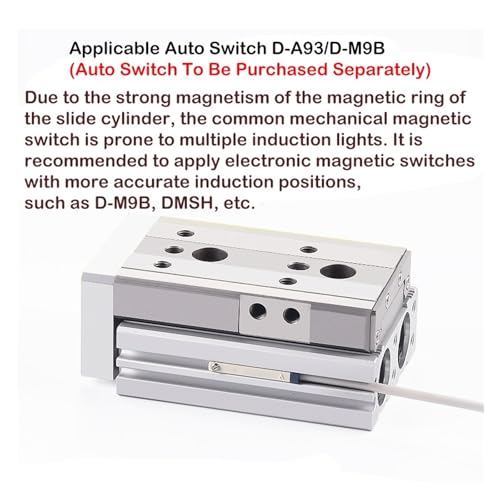 Cylindre pneumatique MXQ Bore 6mm double tige pour guidage de précision - 5