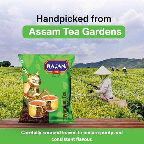 Image of RAJANI Premium Broken Tea Powder (250gm), Pure Assam CTC Process Kadak Chai Patti | Rich Flavoured Premium Black Tea Powder with Strong & Refreshing Aroma