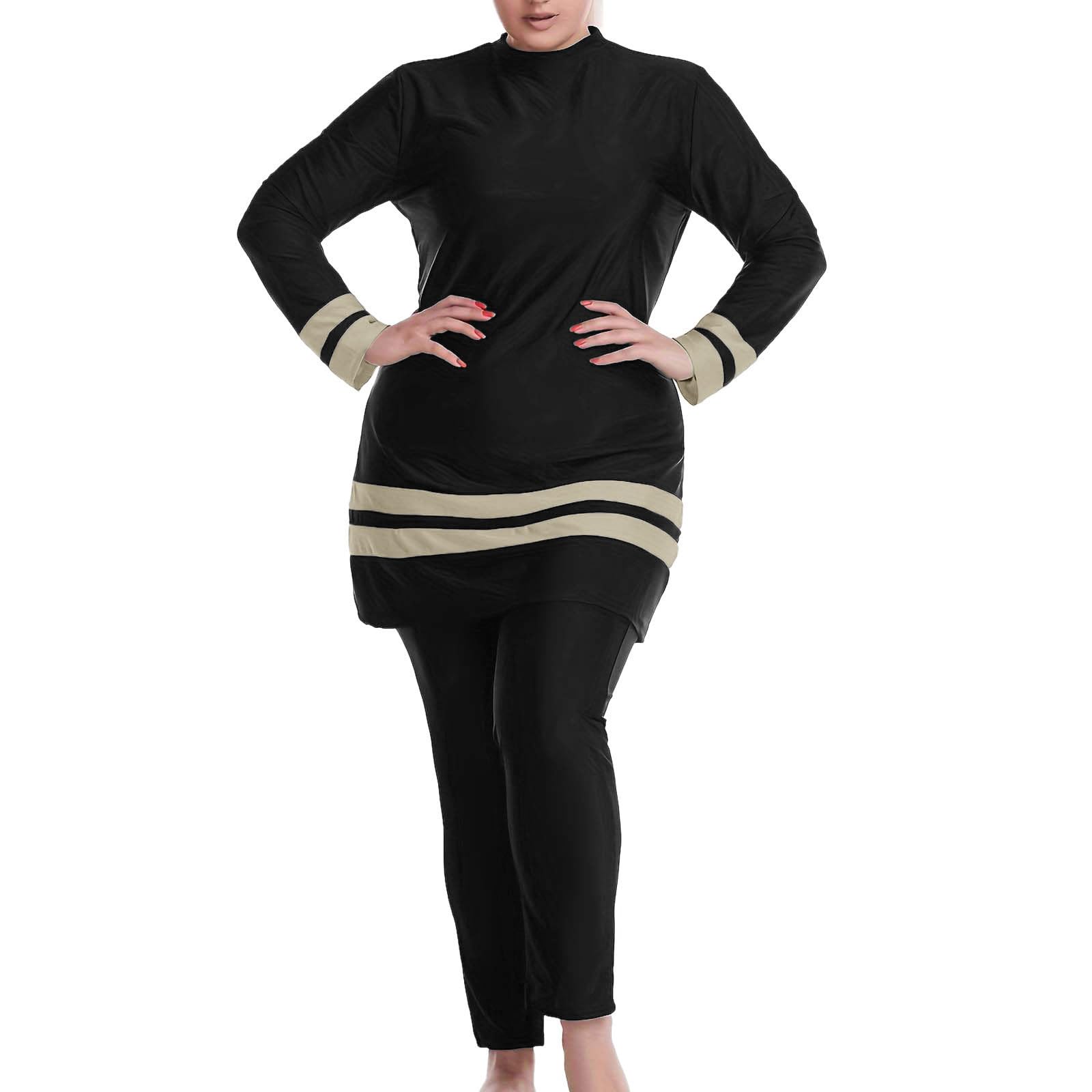 Burkini Traje de Baño Islámico para Mujer y Niña con Hijab, Cómodo Elegante Muslim Swimwear