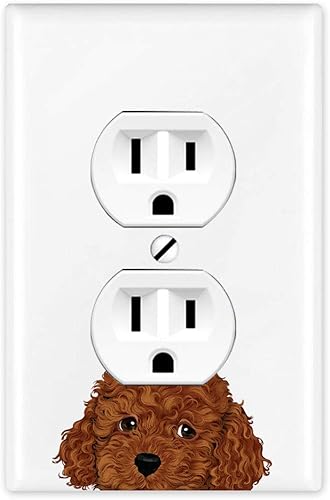 Miniatura 5 de WIRESTER Placa de pared dúplex con tapa de salida - Boston Terrier Dog