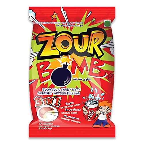 Image of Zour Bomb Cola Candy-Pack Of 4 (110 Gram Each), Sour Candy In Cola Flavor Combo Pack, Product Of Thailand|Share With Friends & Family