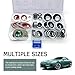 Zigeiya 60 PCS A/C Compressor Seal Washer Kit, 9 Sizes Gasket Bonded Seal Assortment, A/C System Compressor Port Gasket Accessories, Universal for Most Cars (Multicolored)