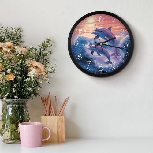 Horloge murale dauphins, une idée cadeau déco et utile - 4