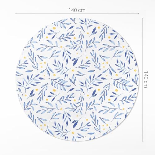 Tapis vinyle ø140 cm résistant à la rayure pour protéger le sol de la maison - 4