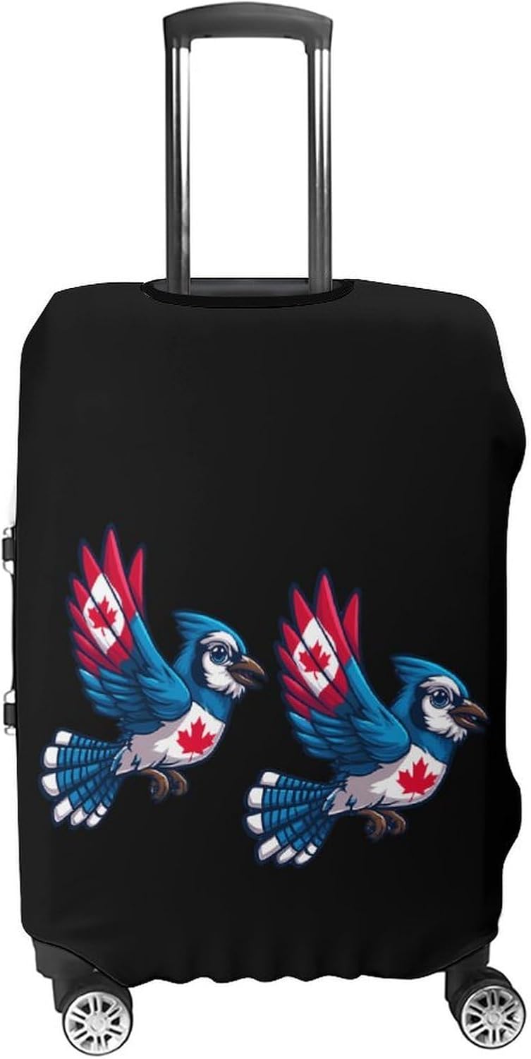 Canadian-Jay-Bluebird Suitcase Covers for Luggage Carry On Cover Travel Accessories Fit 19-32 Inch image 4
