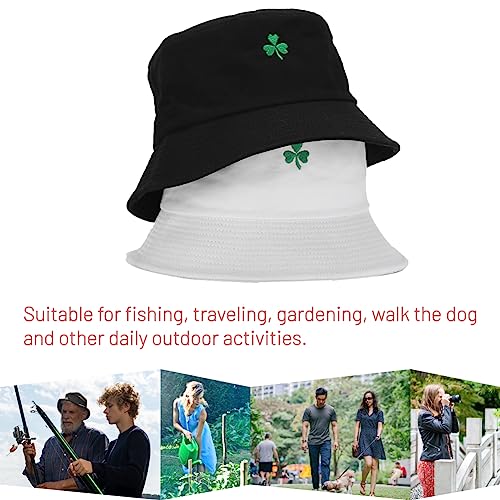 Image of Cotton Bucket Hat for Women Men Summer Travel Sun Beach Bucket Cap, Unisex Outdoor Fisherman Hat