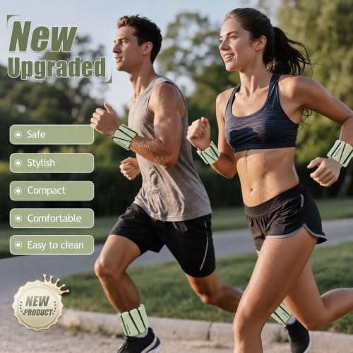 Image of BECOJADDE Ankle Weights Set of 2 (1 lb /2 lb /3 lb Each) Adjustable Wrist Weights for Women Men Wearable Arm Leg Weight for Pilates, Running, Walking, Workout, Yoga