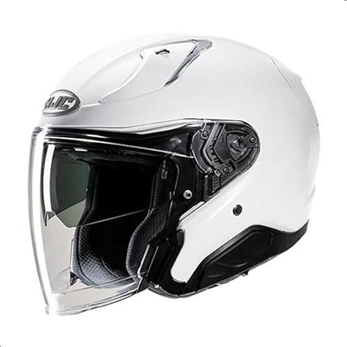 HJC RPHA 31 Casco de motocicleta sólido con escudo de pinlock HJ-39, aprobado por DOT (blanco, XL)