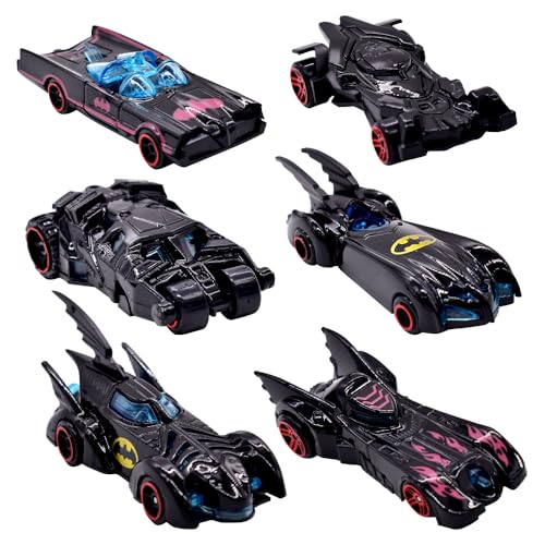 FISAPBXC Batman Toys - 6 PCS Alloy Racing Cars, Kids Play Vehicles for 3 Year Old Boys, Birthday Party Gifts