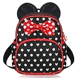 Voikukka Linda mochila para niñas pequeñas, mini mochila para niños pequeños, mochila para niños preescolares, Negro2, S, Minnie Mouse Mochila Disney Mochila para Niñas
