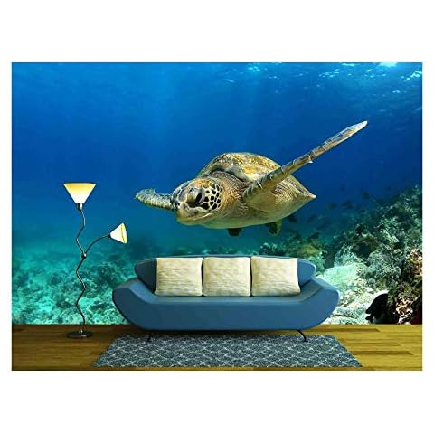 Green Sea Turtle Removable Wall Mural Cover