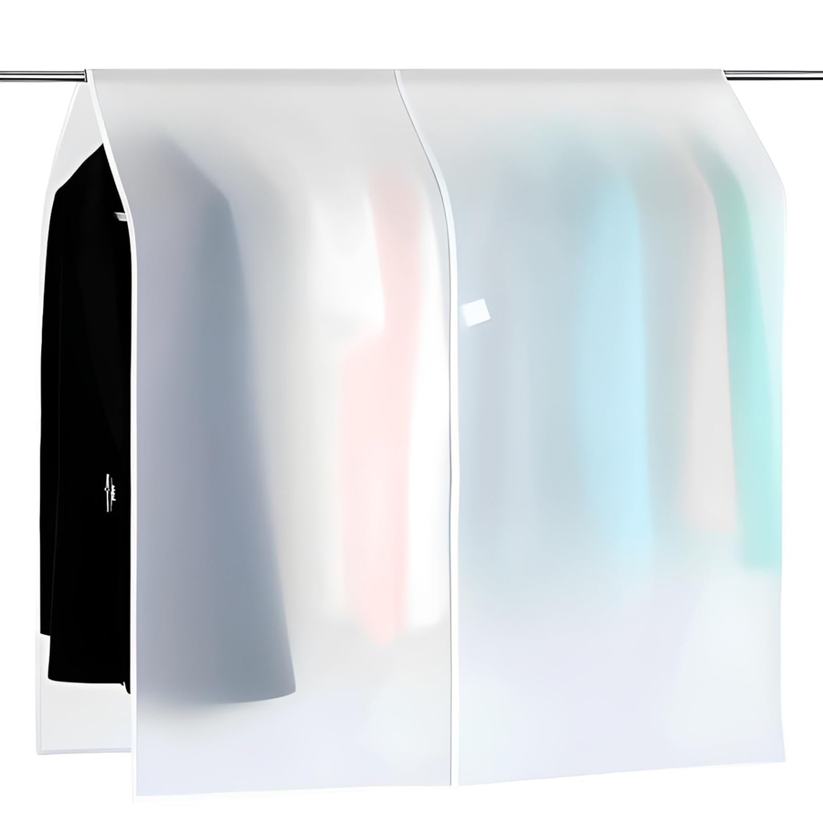 1-Pack Shoulder Dust Cover for Clothes, Translucent PEVA Garment Protectors for Suit Protector and Closet Organization, Breathable Frosted Finish for IKEA PAX Wardrobe