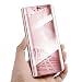 JEPER Funda Compatible con Galaxy S7 Edge Espejo PC Flip 360° Protectora...