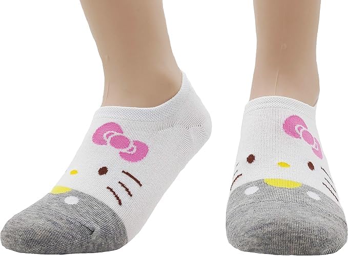 Image of JJMax Women's Kitty Cute Cartoon Cotton Blend Ankle Socks Sets