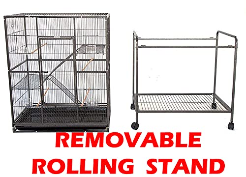 Mcage 013 54 Inch Large Wrought Iron 4-Level Chew Proof Tight 1/2-Inch Wire Spacing Ferret Chinchilla Sugar Glider Rats Mices Rabbit Squirrel Hamster Cage thumb #3