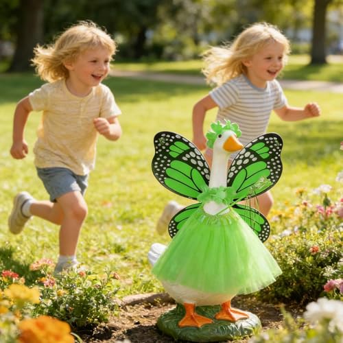Figurines de jardin en 5 pièces et costume de papillon d'oie - 7