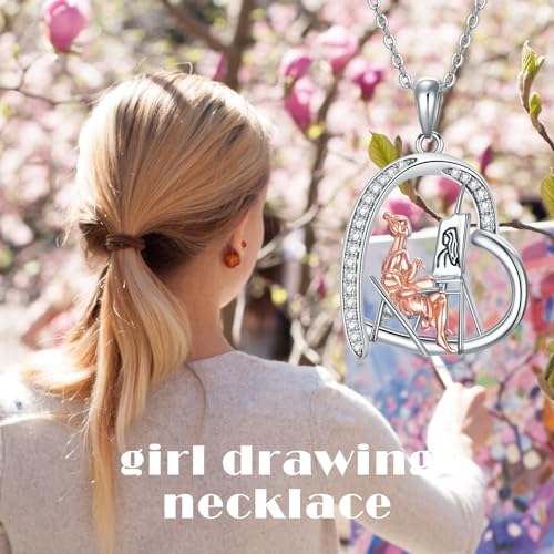 925 Sterling Silver Cello/Violin/Piano/Ballerina Necklace Music Themed Jewelry Birthday Graduation Gifts for Women4