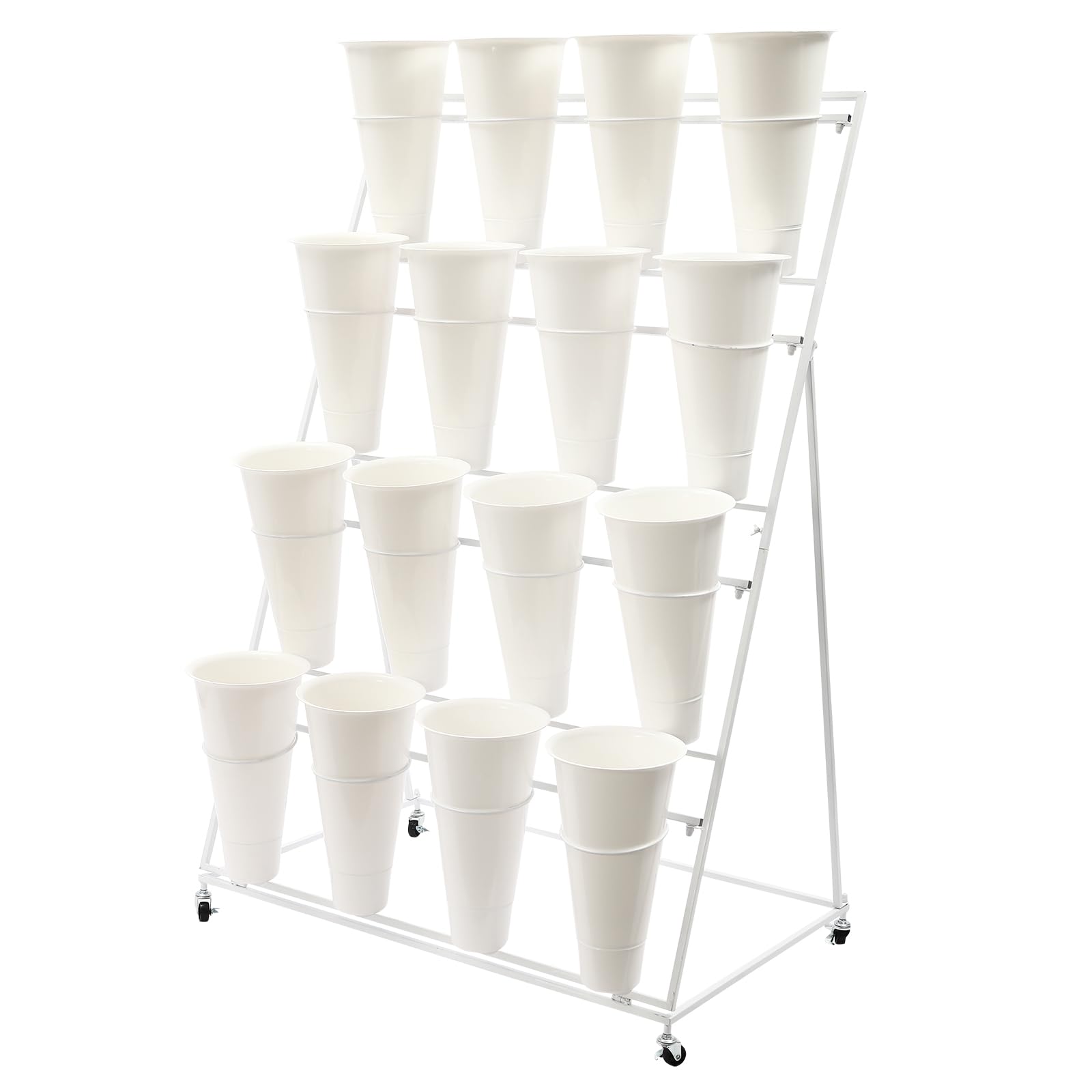 Amazon.com : Venionwa Flower Stand with Wheels, 4 Layers-16 Round