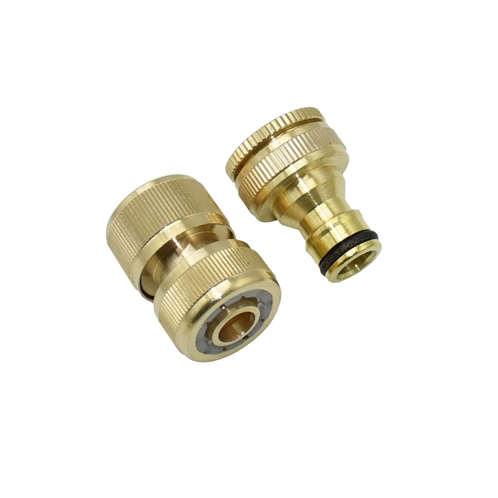 Nipplo for tubi1 set di raccordi rapidi for tubi da giardino in ottone 1/2" 5/8" 3/4" con adattatore for tubo filettato femmina16mm 20mm(1i2 Inch Hose)