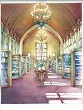 Reading Room, Cornell University Wall Art, Law School Myron Taylor Hall Library, Ithaca N.Y. - 12"x18" Watercolor Print by Cheryl Chalmers