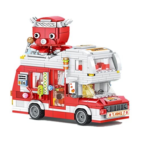 YLTremker City Oktopus Bausteine, 615 Teile Kreativ Speisewagen Fahrzeug Modell, Modular Straßenansicht Konstruktionsspielzeug Kompatibel mit Lego City (Oktopus Fahrzeug) Cover