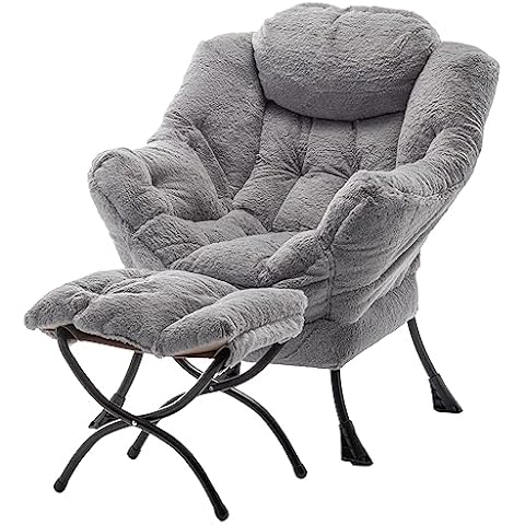 MBOOYOME Lazy Chair with Ottoman Cover