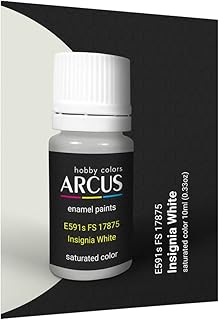Arcus 591 Enamel paint USAF FS 17875 Insignia White Saturated color 10ml