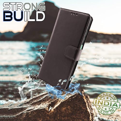Image of Pikkme Infinix Smart 8 HD Flip Cover Leather Finish | Inside TPU with Card Pockets | Wallet Stand and Shock Proof | Complete Protection Button Flip Case (Coffee)