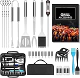 Juego de 25 Utensilios para Barbacoa BBQ Set de Utensilios para Barbacoa