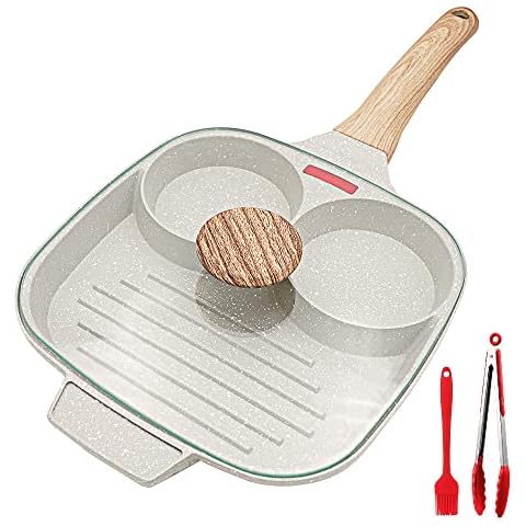 Bobikuke Sartén Cuadrada Antiadherente con Tapa - Blanco Cover