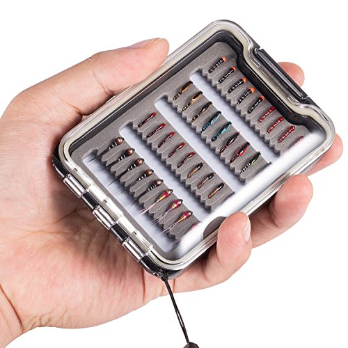Image of BASSDASH Fly Fishing Flies Kit Fly Assortment Trout Bass Fishing with Fly Box with Dry /Wet Flies, Nymphs, Streamers, Popper