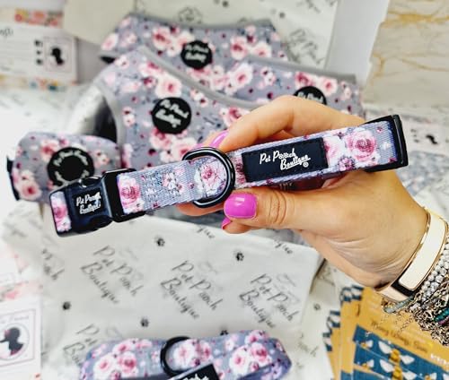 SECRET GARDEN FLORAL DOG COLLAR S, pink, Small