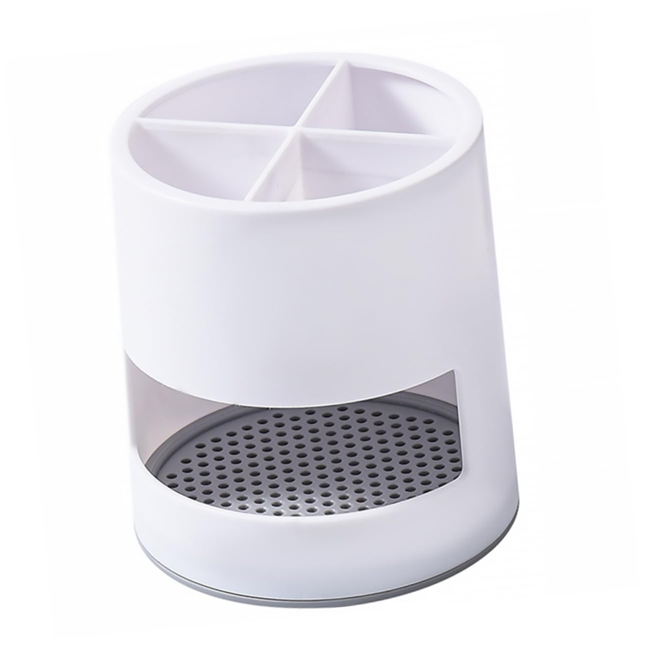 Cabilock 1Pc Nordic Style Utensil Holder Desktop Container for Chopsticks Forks and Spoons Drainage Design for Easy Cleaning Minimalist Kitchen Storage Elegant