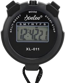 LCD Display Stopwatch Counter Timer Digital Sport Date Alarm Chronograph Compass Multi Function Chronograph Fitness Coach Refrees Black