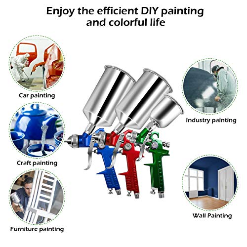 Goplus-HVLP-Air-Spray-Gun-Set-2-Full-Size-1-Detail-Spray-Guns-w10mm14mm17mm-Nozzles-Auto-Gravity-Feed-Spray-Gun-wAir-Regulator-Automotive-Paint-Spray-Gun-for-Car-Furniture-Primer-Basecoat